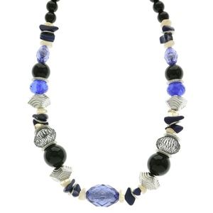 Statement Necklace Colorful & Silver NWOT